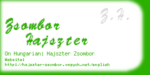 zsombor hajszter business card
